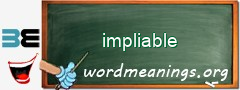 WordMeaning blackboard for impliable